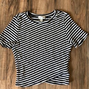 Black and White Crop Top